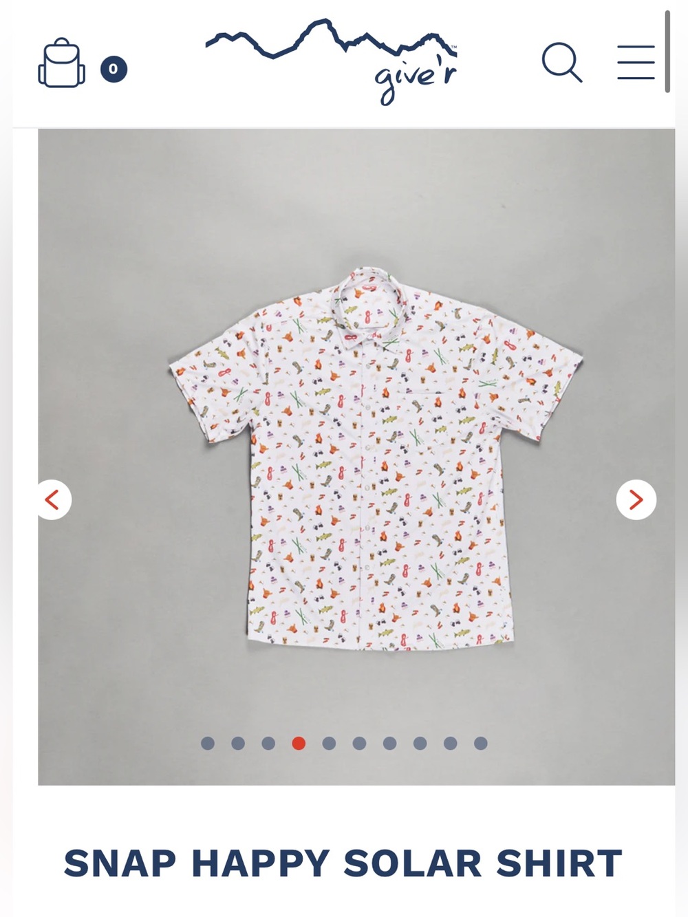 Give’r Snap Happy Solar Shirt Men’s Large Pearl Snap Stretch UPF Light Hike